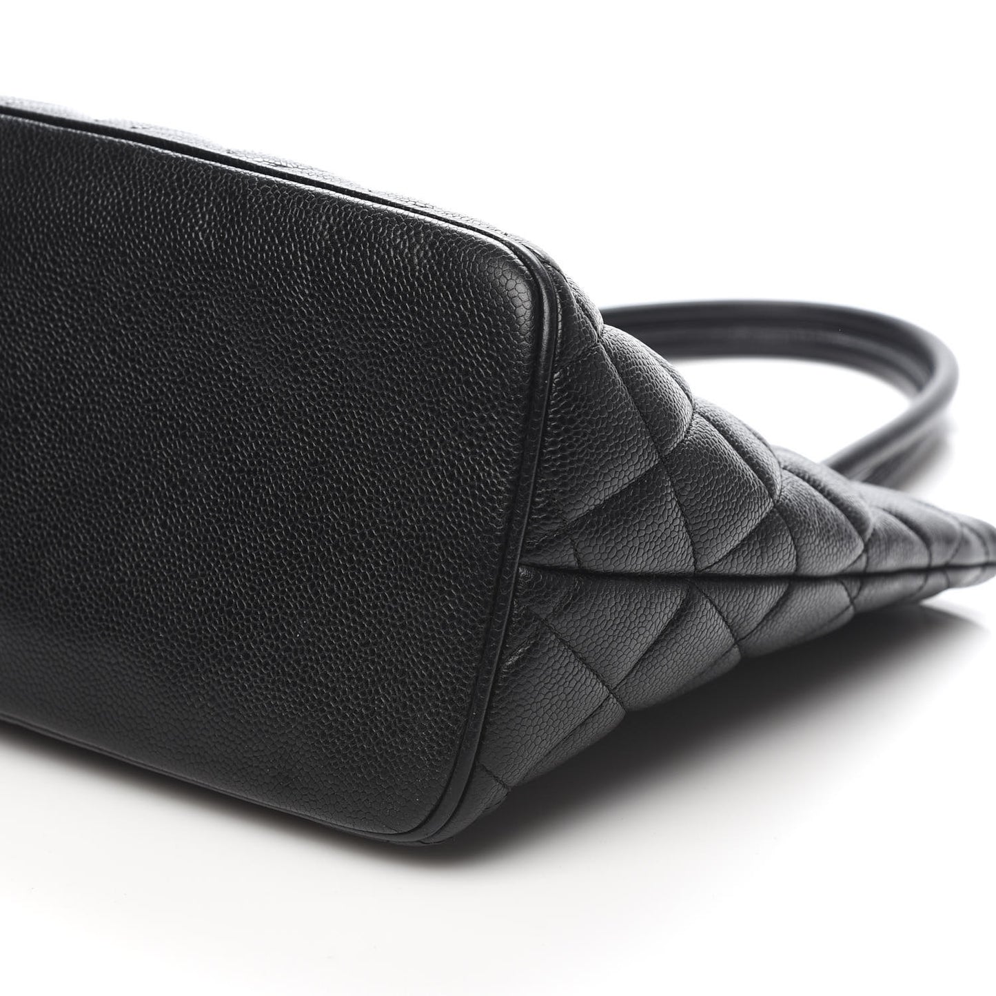 Caviar Quilted Medallion Tote Black