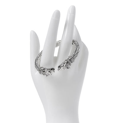 Gucci Sterling Silver Anger Forest Wolf Cuff Bracelet 2 of 5