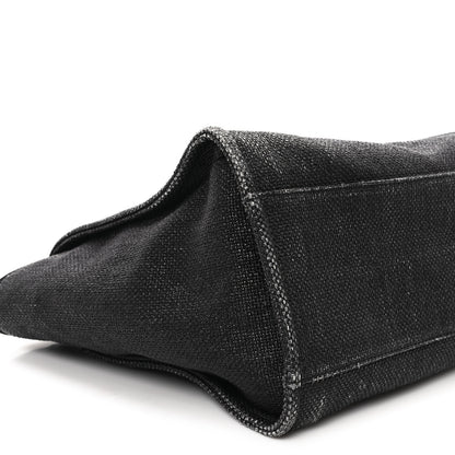 Chanel Woven Straw Raffia Large Deauville Tote Black 9 of 11