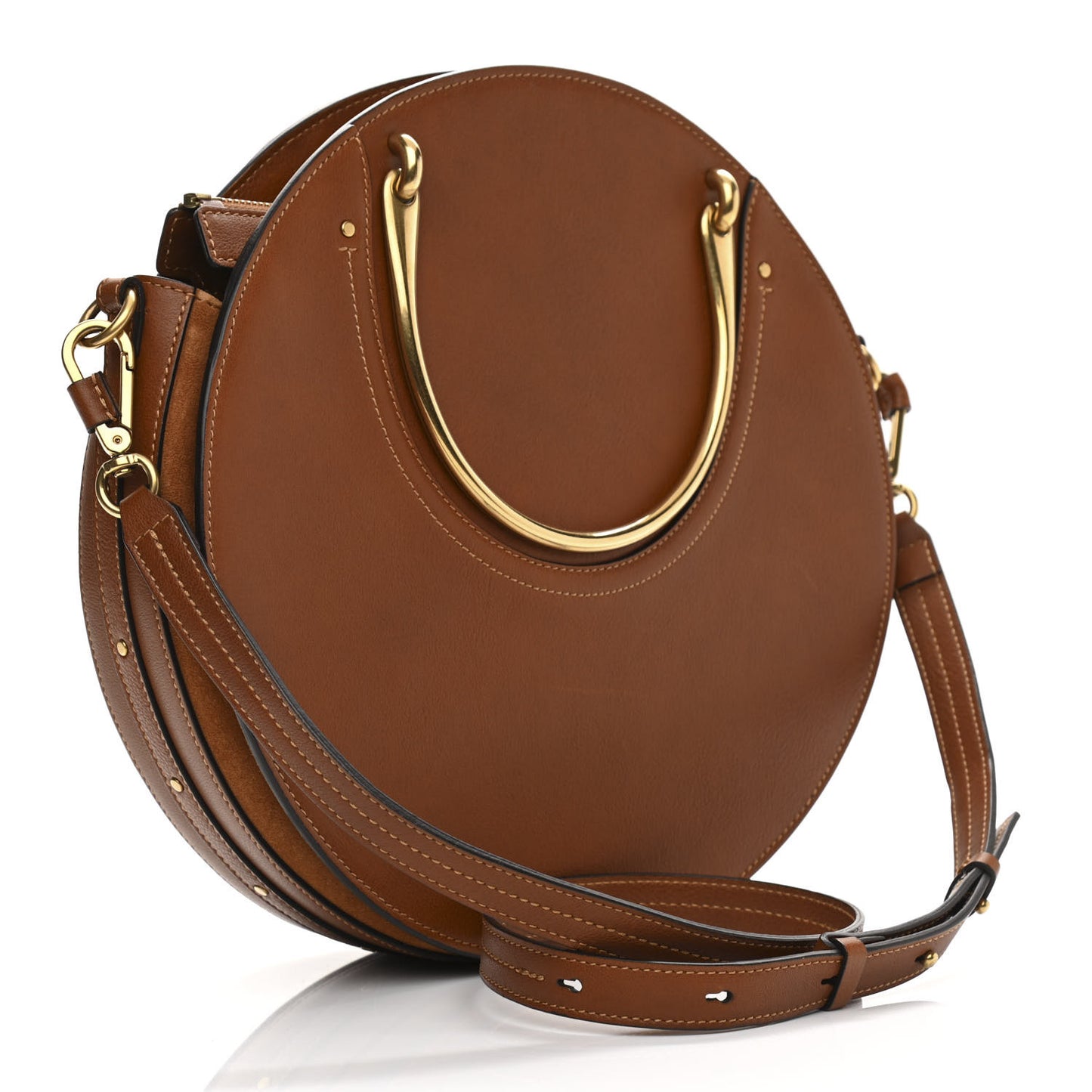 Calfskin Suede Raffia Medium Pixie Bag Caramel