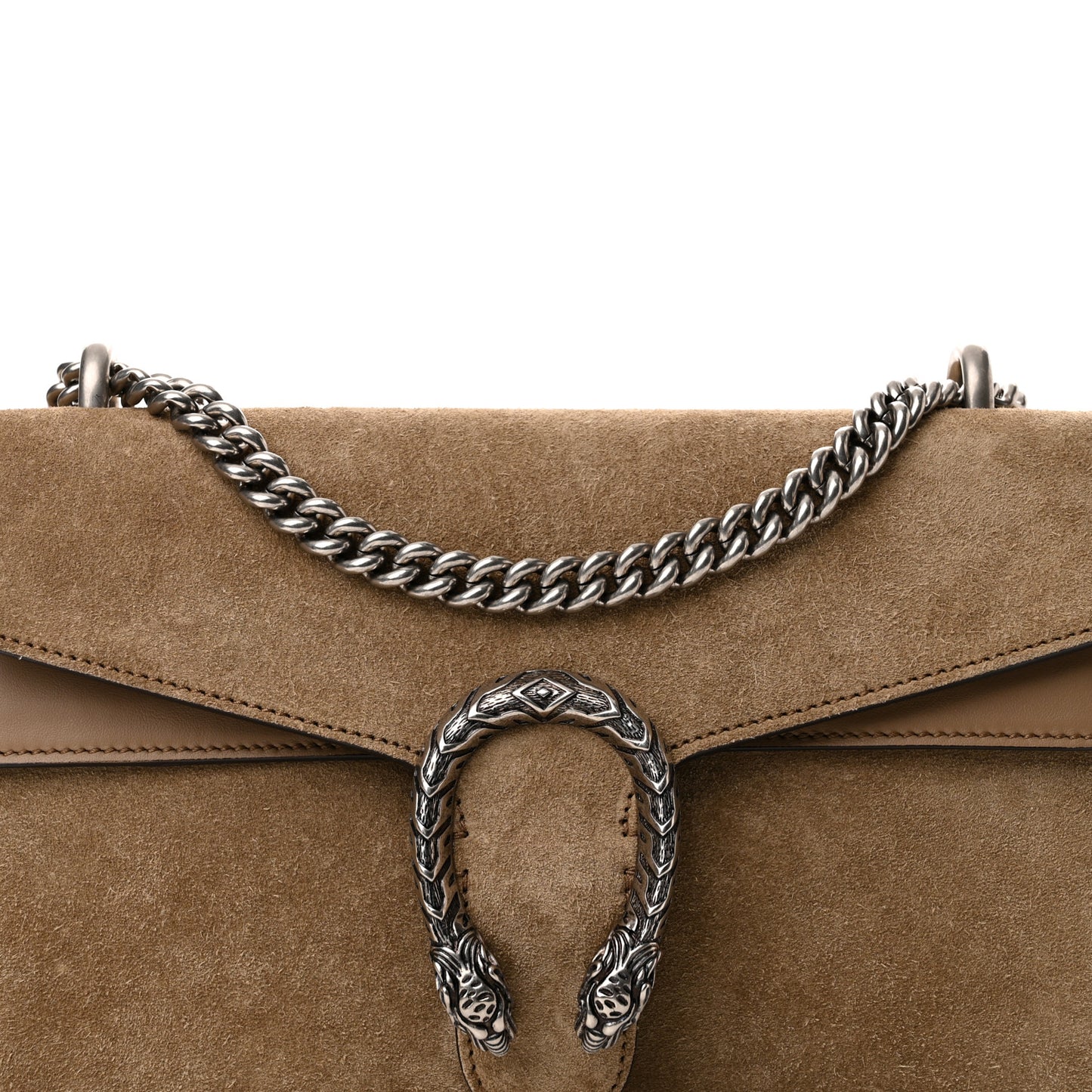 Suede Small Dionysus Shoulder Bag Taupe