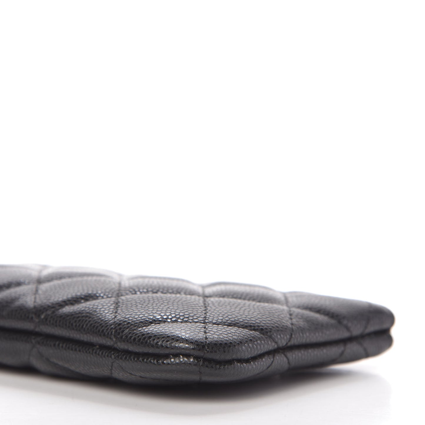 Caviar Quilted Small Cosmetic Case Black