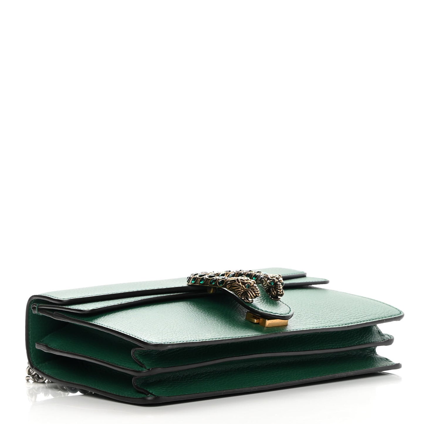 Pebbled Calfskin Small Dionysus Shoulder Bag Emerald