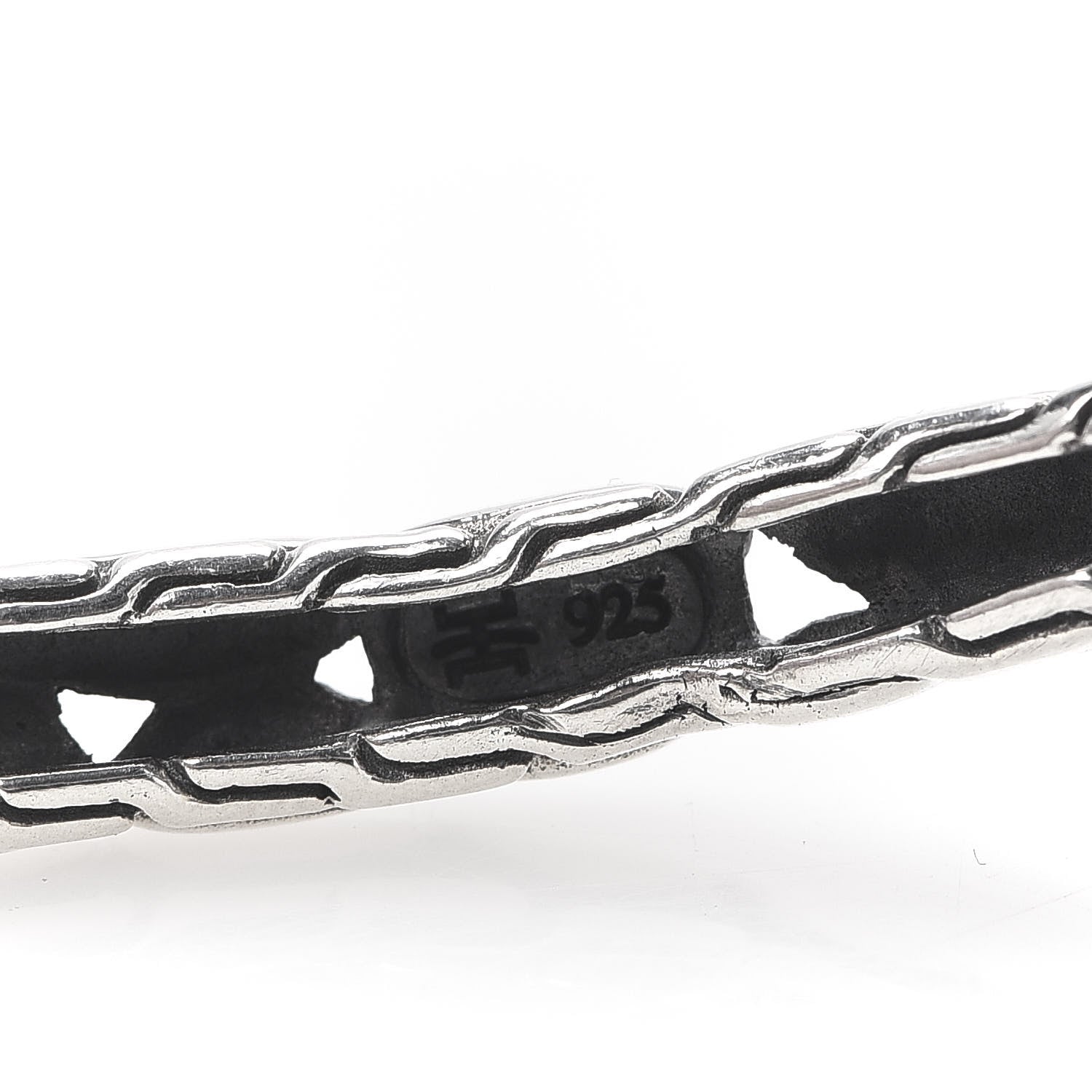 John Hardy Sterling Silver Kali Slim Curved Bangle Bracelet Set of 3 4 of 5