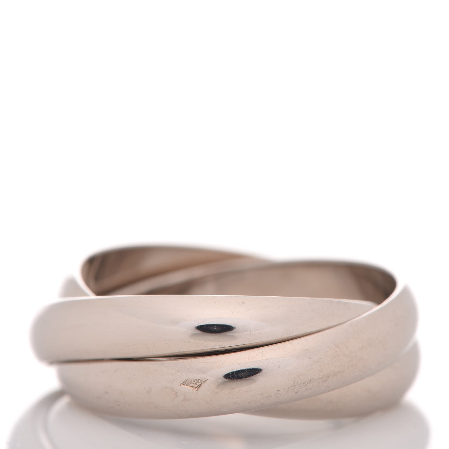 Cartier 18K White Gold Classic Trinity Ring 54 6.75 3 of 6