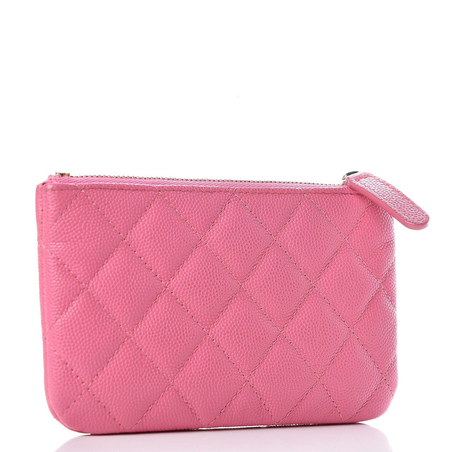 Caviar Quilted Small Cosmetic Case Pink