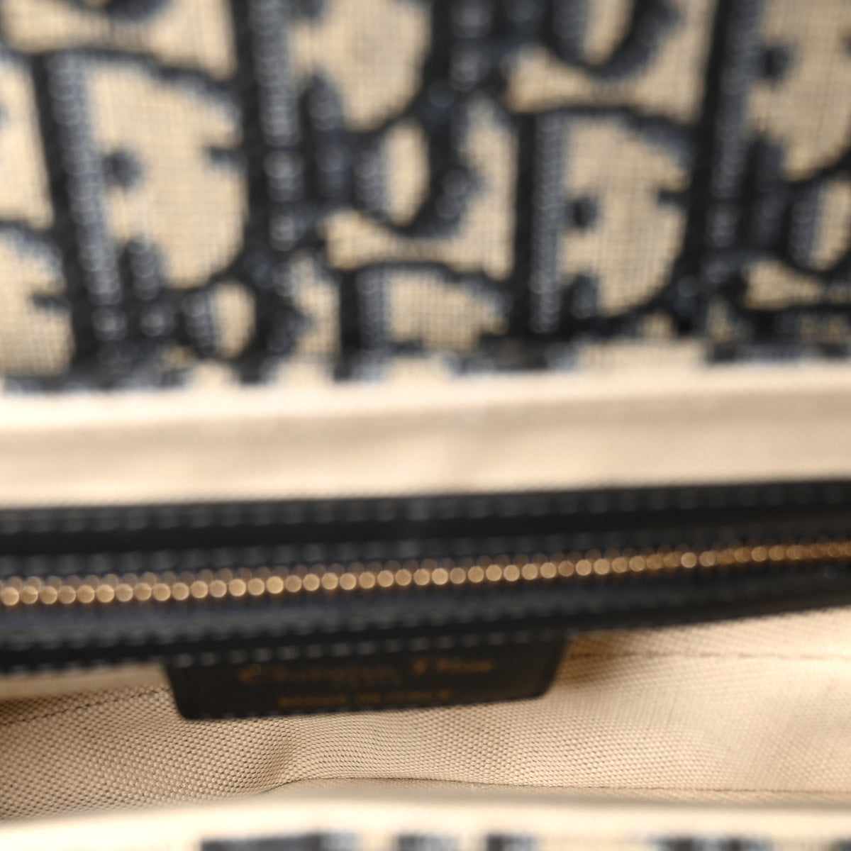 Christian Dior Oblique Saddle Bag With Strap Blue 5 of 11
