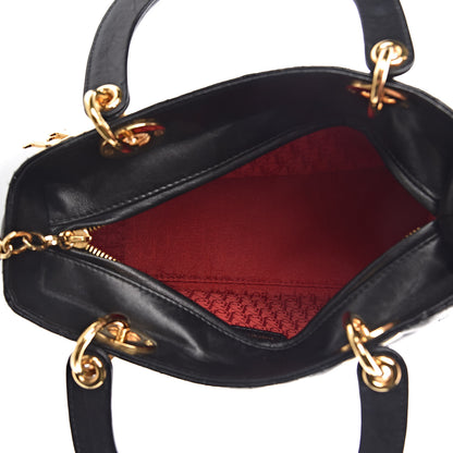 Christian Dior Lambskin Cannage Medium Lady Dior Black 5 of 11