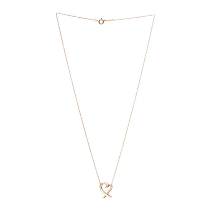 Tiffany 18K Rose Gold Small Paloma Picasso Loving Heart Pendant Necklace 3 of 4