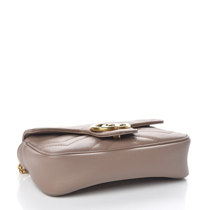 Gucci Calfskin Matelasse Super Mini GG Marmont Shoulder Bag Porcelain Rose 4 of 11