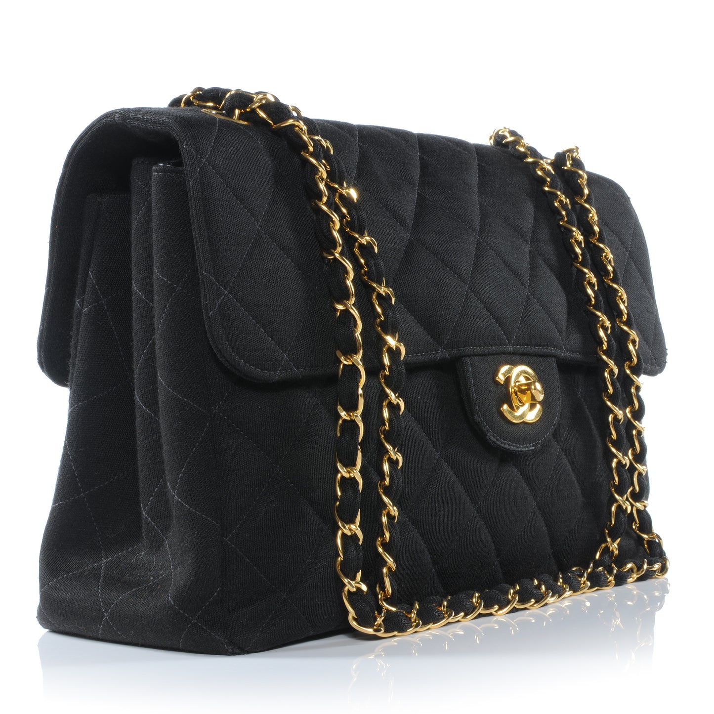Jersey Double Sided Jumbo Flap Black