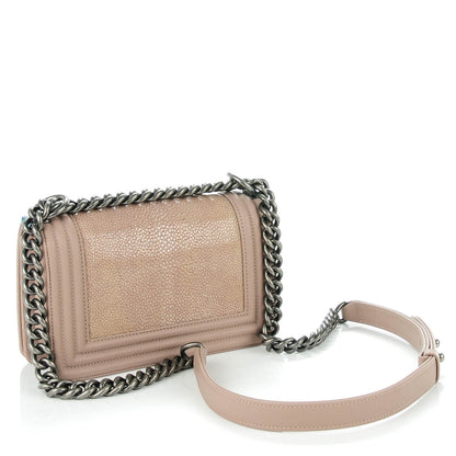 Chanel Galuchat Stingray Small Boy Flap Beige 3 of 7