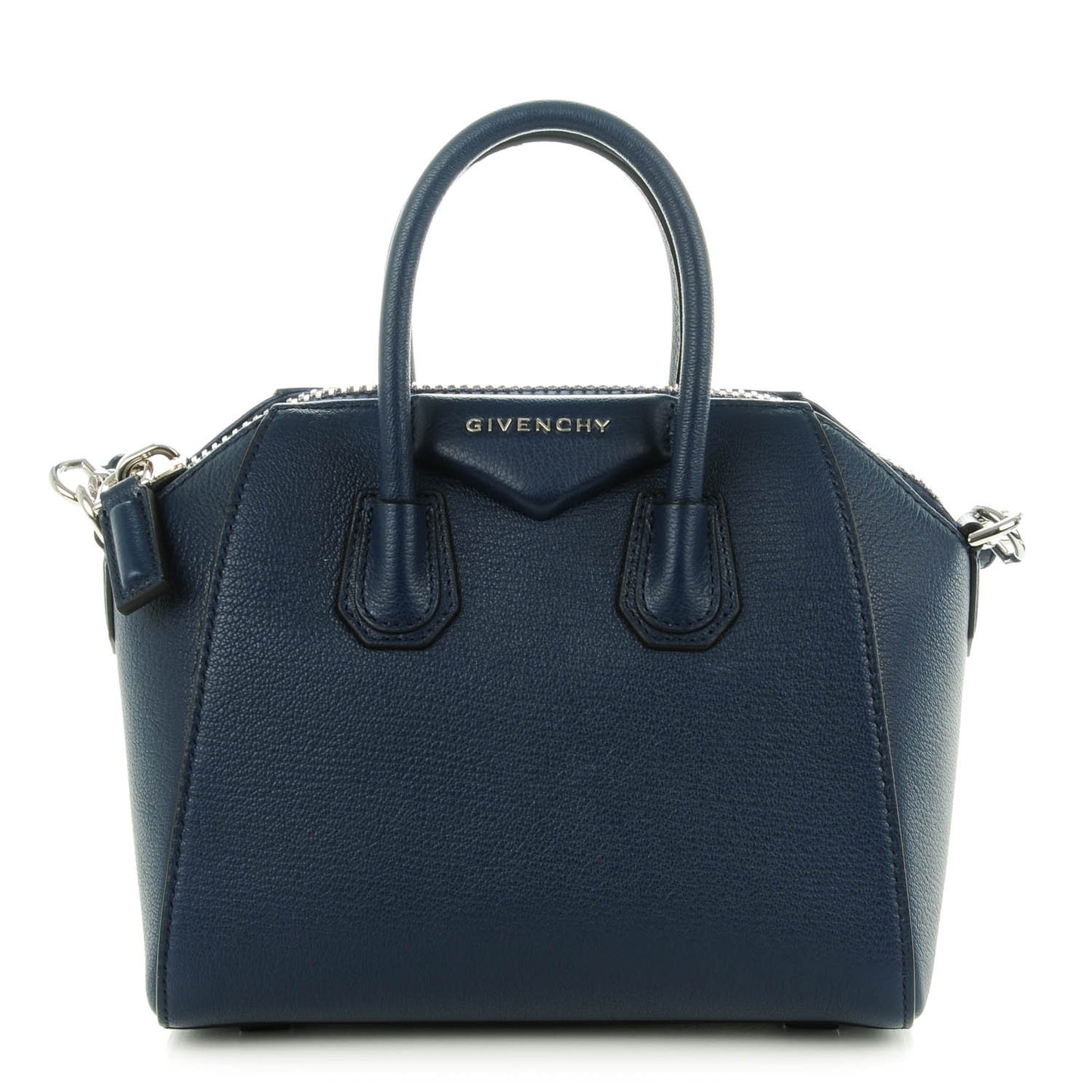 Sugar Goatskin Mini Antigona Navy