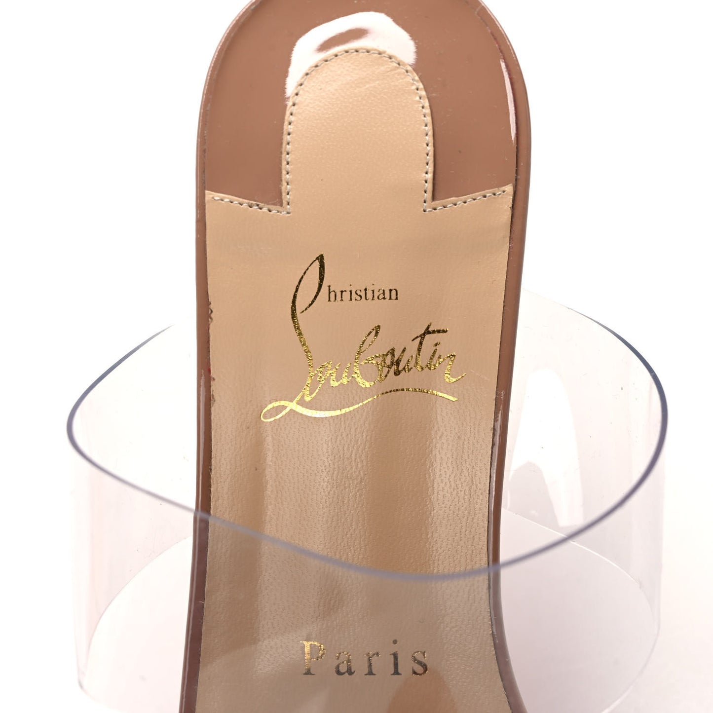 Patent PVC Just Nothing 85 Slide Sandals 40 Nude