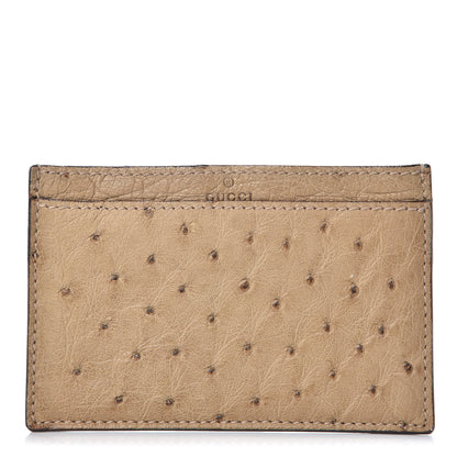Gucci Ostrich Card Holder Brown 1 of 8