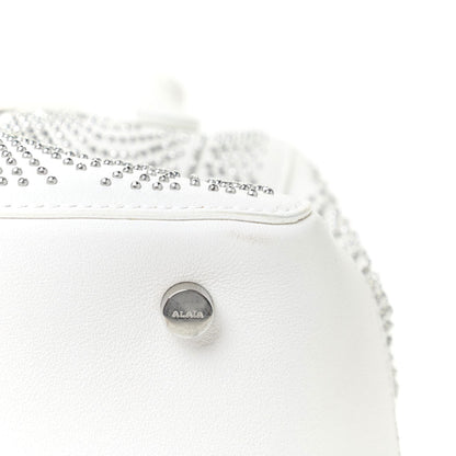 Alaia Calfskin Studded Small Elga Top Handle Bag White 9 of 11