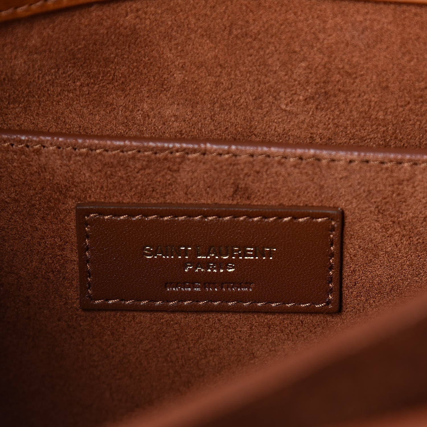 Saint Laurent Calfskin Large Monogram Sunset Tan 7 of 13