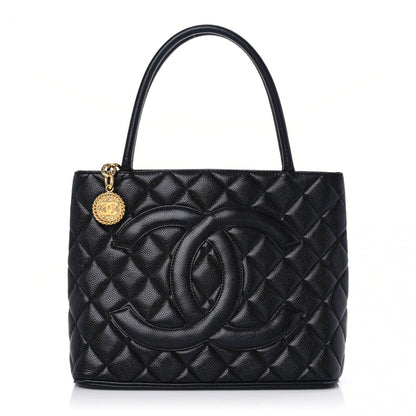Chanel Caviar Quilted Medallion Tote Black 1 of 14