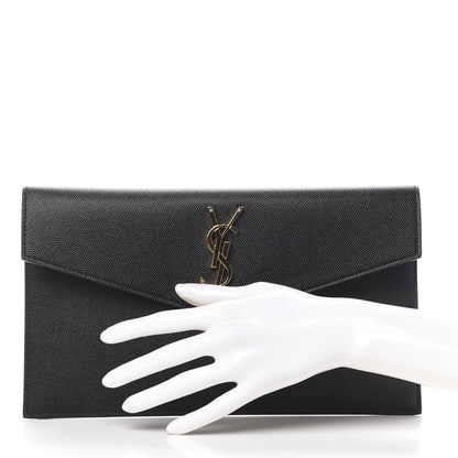 Saint Laurent Grain De Poudre Uptown Pouch Black 2 of 8