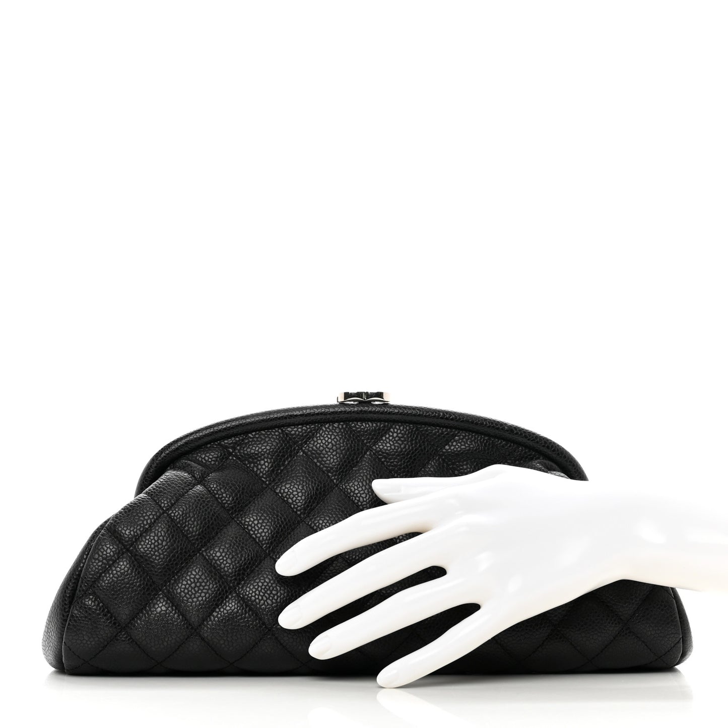 Caviar Quilted Timeless Clutch Black