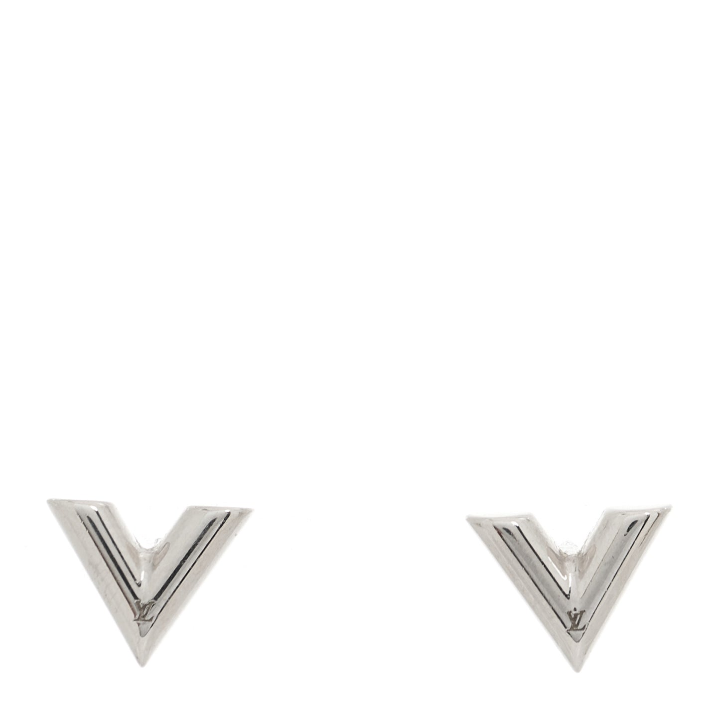 Essential V Stud Earrings Silver