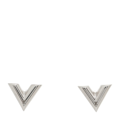 Louis Vuitton Essential V Stud Earrings Silver 1 of 5