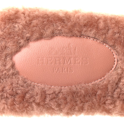Hermes Woolskin Oran Sandals 35 Rose Aube 5 of 7