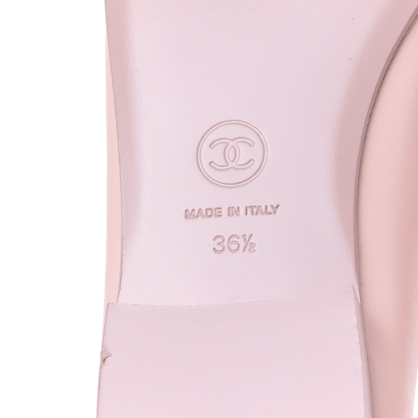 Lambskin Cap Toe CC Ballerina Flats 36.5 Light Pink Dark Pink