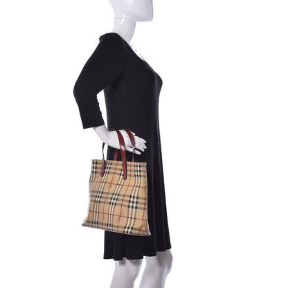 Burberry Haymarket Check Medium Tote Red 2 of 9