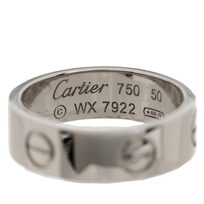 Cartier 18K White Gold 5.5mm LOVE Ring 50 5.5 4 of 4