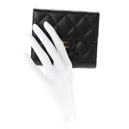 Chanel Caviar Quilted Compact Flap Wallet Black 2 of 10