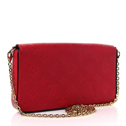 Louis Vuitton Empreinte Pochette Felicie Chain Wallet Scarlet 3 of 8