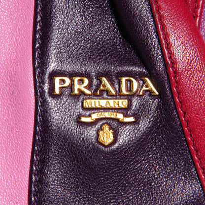 Prada Nappa Trembled Blossoms Stripes Crossbody Ibisco Viola 4 of 8