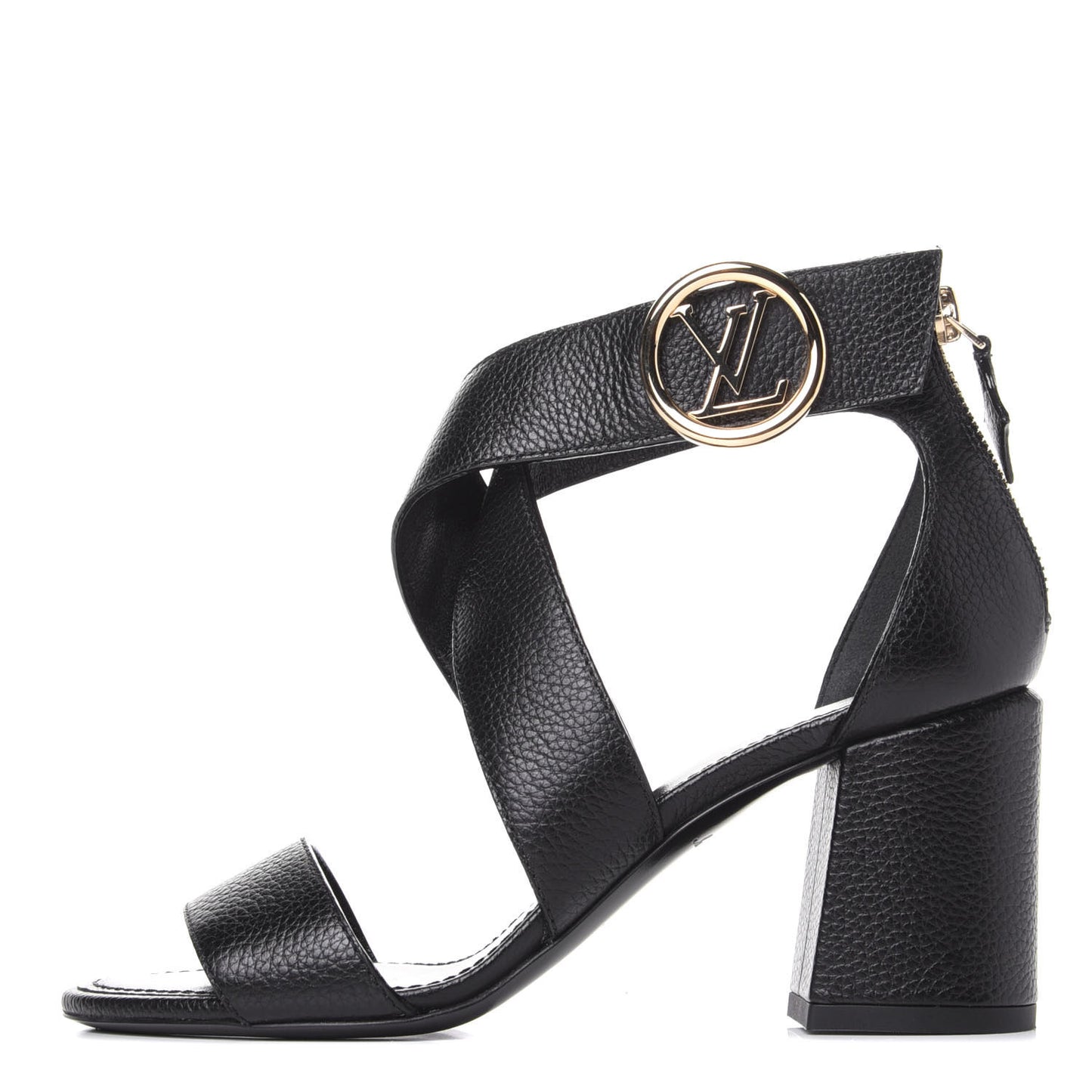 Calfskin Horizon Sandals 35 Black