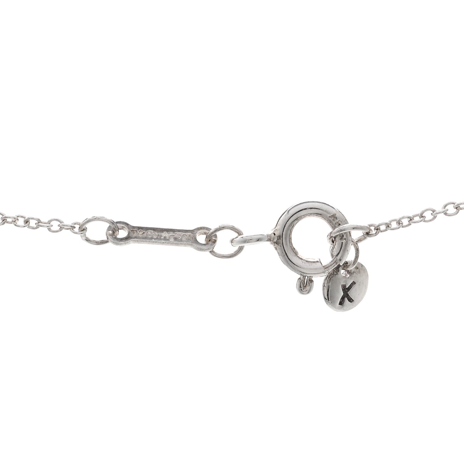 Tiffany Sterling Silver Paloma's Graffiti Love and Kisses Pendant Necklace 4 of 5