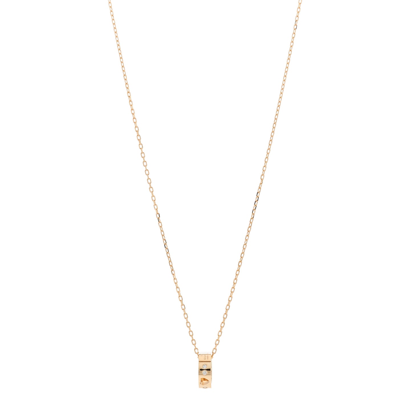 18K Rose Gold Diamond Icon Amore Pendant Necklace