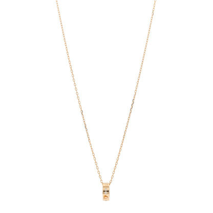 Gucci 18K Rose Gold Diamond Icon Amore Pendant Necklace 1 of 6