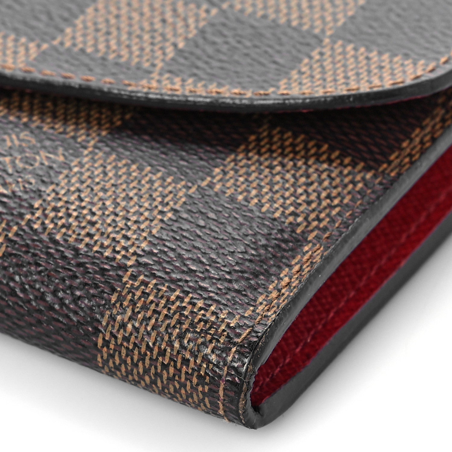 Louis Vuitton Damier Ebene Emilie Wallet Red 8 of 8