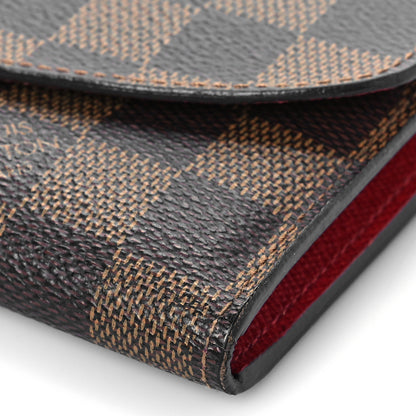 Louis Vuitton Damier Ebene Emilie Wallet Red 8 of 8