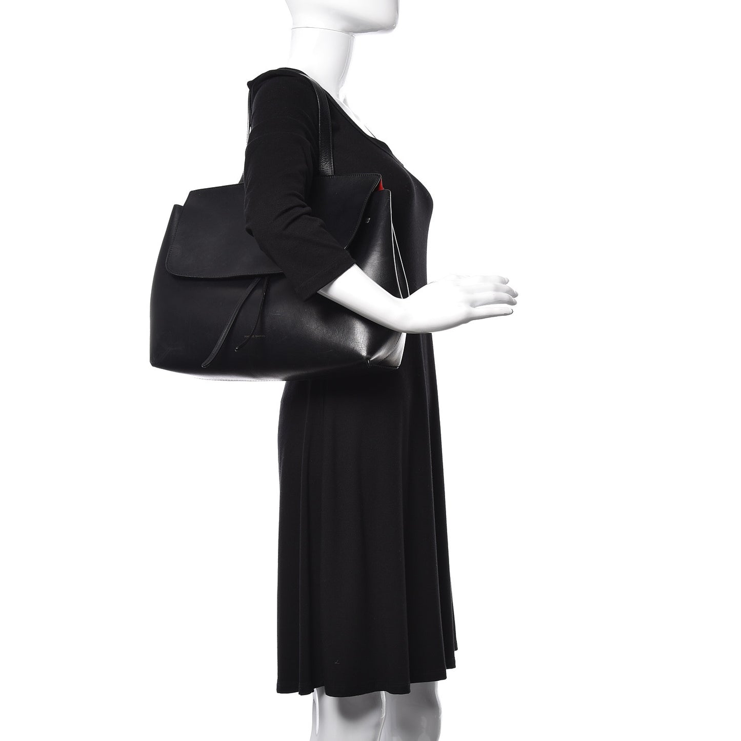 Calfskin Lady Bag Black Flamma