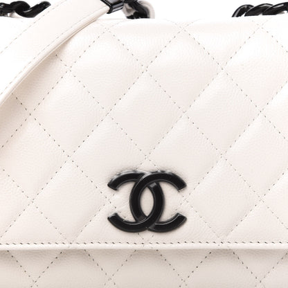 Chanel Caviar Quilted My Everything Wallet On Chain WOC White 11 of 12