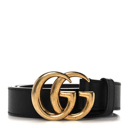 Gucci Calfskin Double G 30mm Belt 80 32 Black 1 of 5