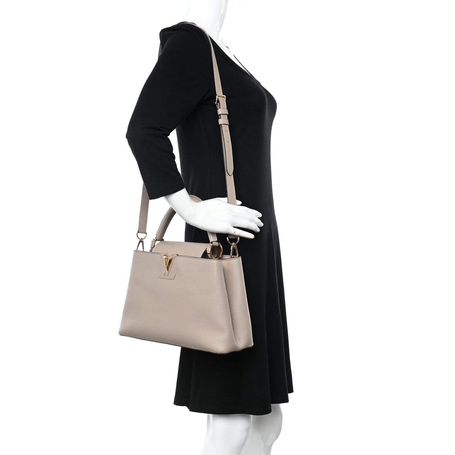 Louis Vuitton Taurillon Capucines PM Galet 2 of 10