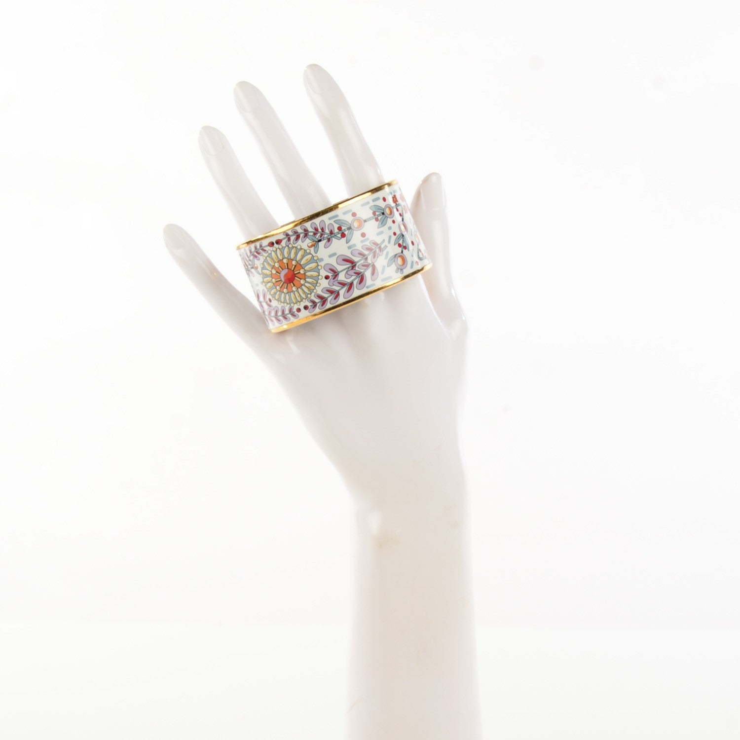 Hermes Enamel Printed Extra Wide Bracelet 65 2 of 6
