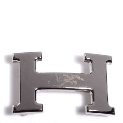 Hermes 32mm Polished Constance H Belt Buckle Ruthenium 1 of 4