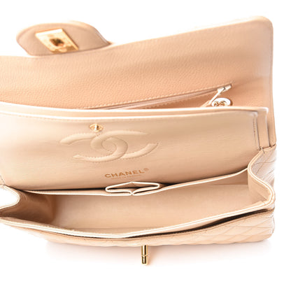 Chanel Caviar Quilted Medium Double Flap Beige Clair 7 of 12