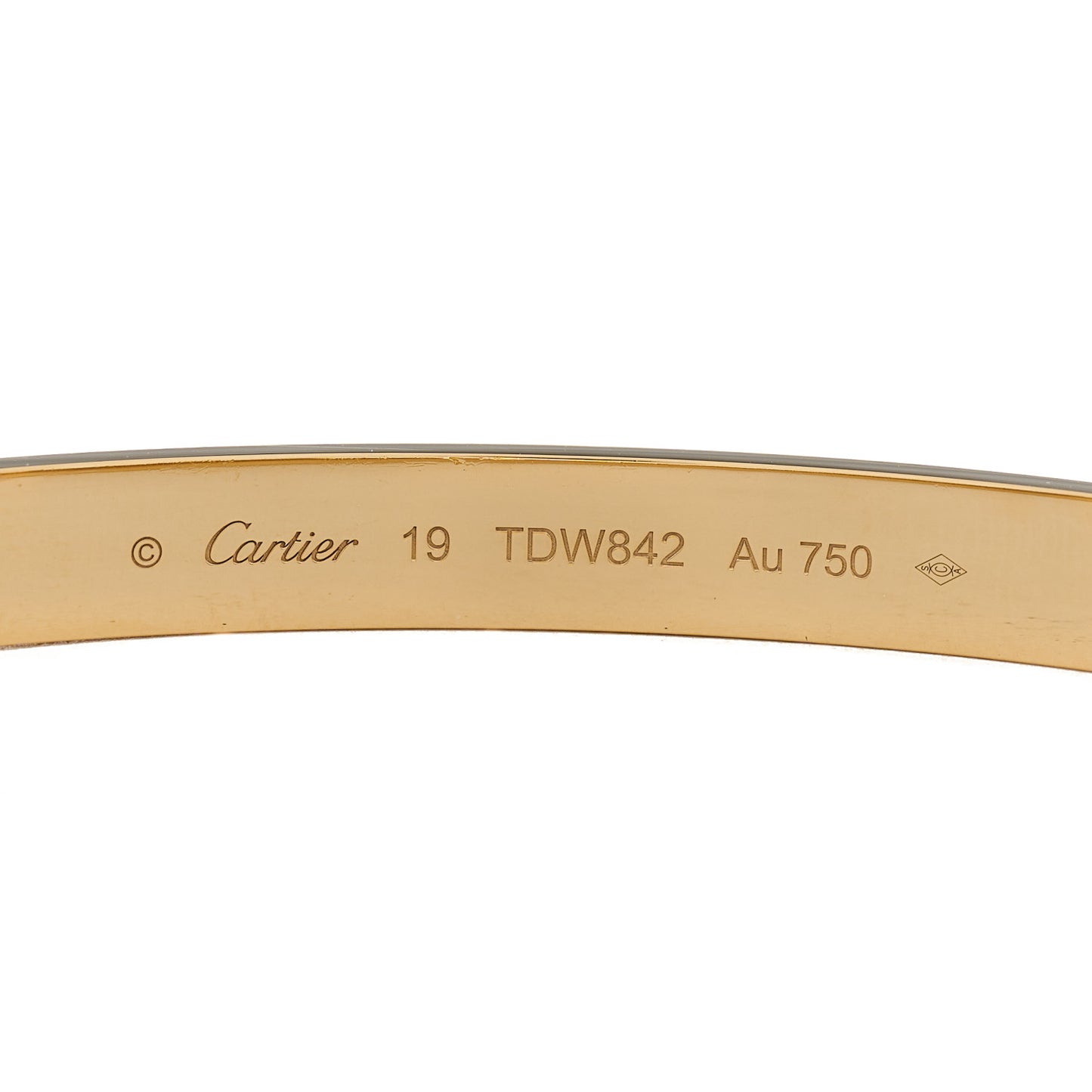 18K Yellow Gold LOVE Bracelet 19