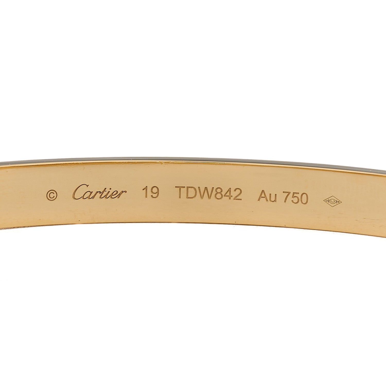 Cartier 18K Yellow Gold LOVE Bracelet 19 3 of 6