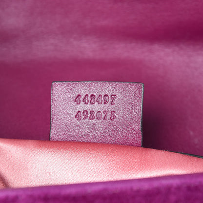 Gucci Velvet Matelasse Small GG Marmont Shoulder Bag Fuchsia Violet Cyclamen 9 of 16