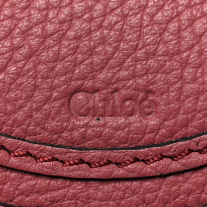 Chloe Raffia Calfskin Marcie Basket Peony Red 6 of 7